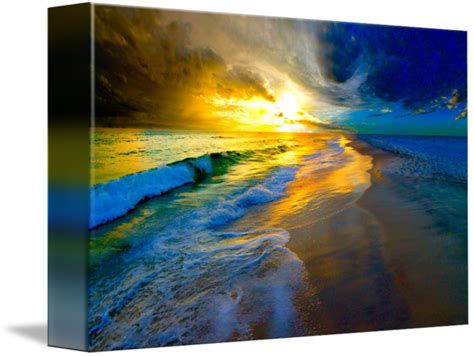 Beautiful Ocean Sunset Prints Waves And Beach By Eszra Tanner Ocean