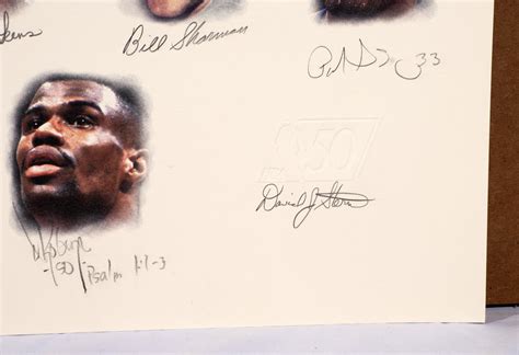 Lot Detail 1996 Nbas 50 Greatest Players Signed Lithograph Ap 12