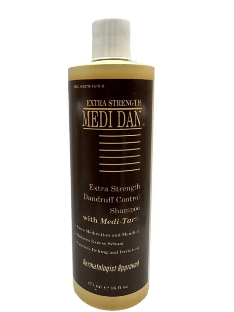 Vtg Medi Dan Extra Strength Dandruff Treatment Shampoo Exp 0803 16