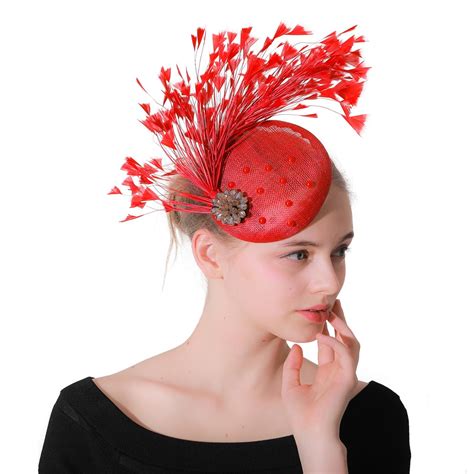 elegant ladies hair fascinators hat with headbands women fancy feather fashion hair accessories