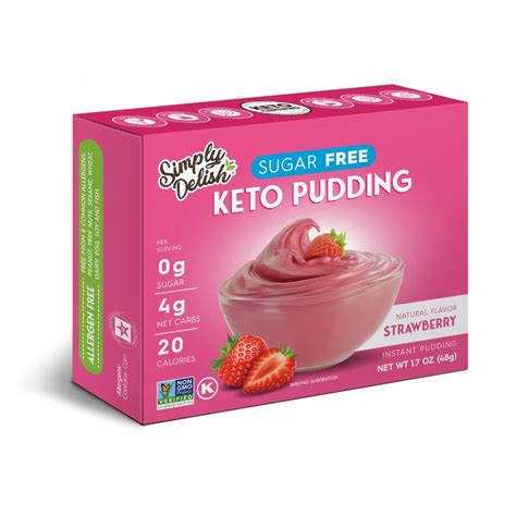 simply delish strawberry pudding 20grms health shack