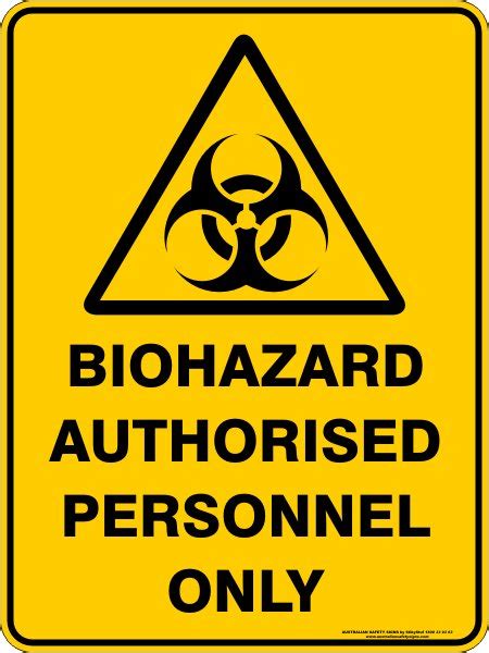 Biohazard Authorised Personnel Only Discount Safety Signs New Zealand