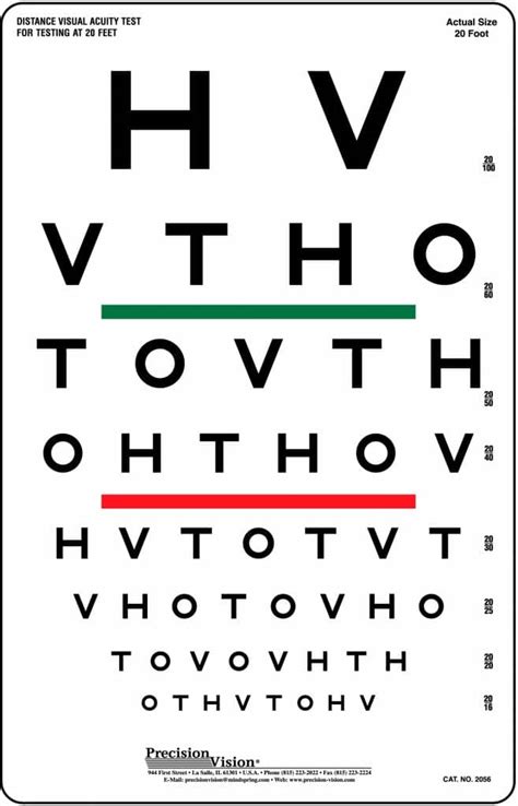 Hotv Visual Acuity Color Vision Chart Precision Vision