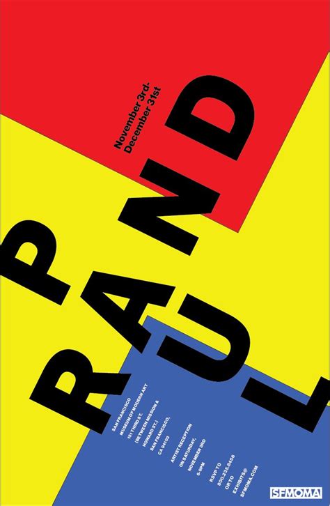 Posters For Paul Rand On Behance Paul Rand Poster Typography Design
