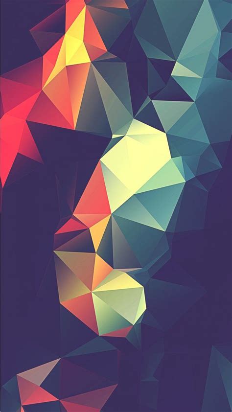Tap Image For More Beautiful Iphone Background Colorful Retro Polygon