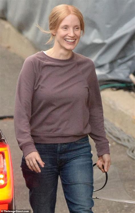 Jessica Chastain Is Makeup Free Om The Good Nurse Daily Mail Online
