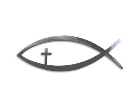 Jesus Fish And Cross Metal Decor Allamericanmetalart