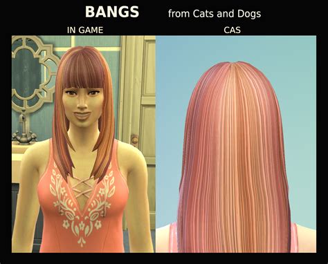 Mod The Sims Bangs Hair Recolour For Males And Females Cats And Dogs