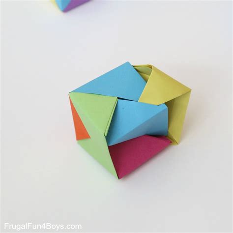 How To Fold Origami Paper Cubes Frugal Fun For Boys And Girls