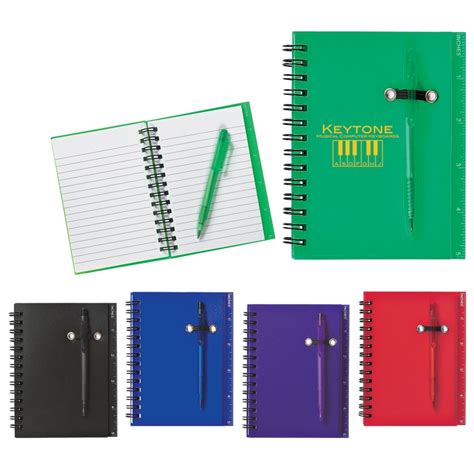 Customized Spiral Pocket Notebook And Pen Promotional Notebooks