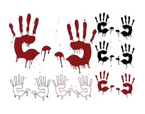 Bloody Hands Svg File Bloody Hands Clipart Bloody Hands Svg Etsy