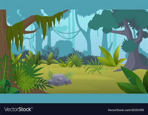 Rainforest Jungle Background Cartoon Vector Clipart Friendlystock