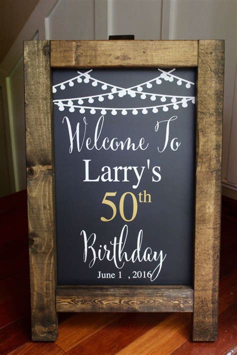 So there's our epic list of the best gifts for men in their 50's! Happy 50th Birthday - Rustic Chalkboard Easel Sign ...
