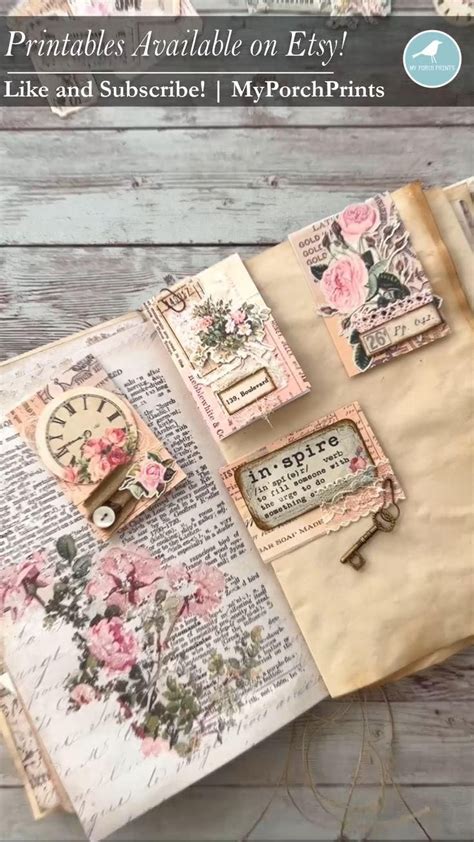 Easy Hidden Paperclips By My Porch Prints Junk Journal Tutorial