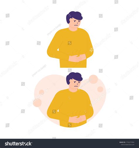 ilustración de un hombre sosteniendo su: vector de stock (libre de