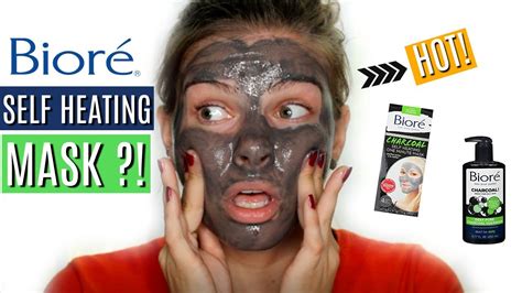 biore charcoal review self heating 1 minute mask and deep pore cleanser youtube