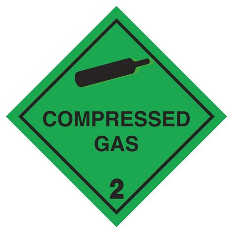 Compressed Gas 2 Hazard Symbol GHS Diamond Sign Aston Safety Signs