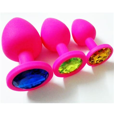 silicone mini anal toys butt plug size 75x28mm crystal jewelry sex toys beads dhl silicone anal
