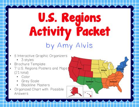 United States Regions Activity And Poster Packet Social Studies