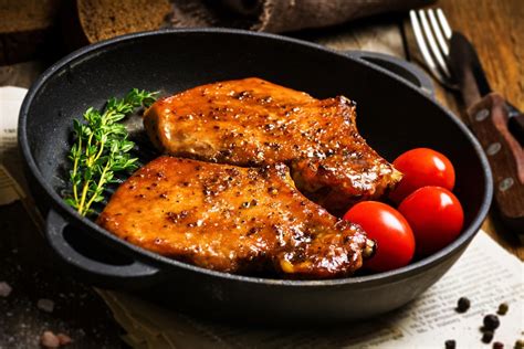 These oven baked pork chops are the perfect dinner recipe for busy nights! Pan-Fried Pork Chops recipe | Epicurious.com