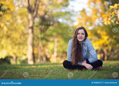 Cheerful Single Teen Stock Image Image Of Sitting Youth 50862377