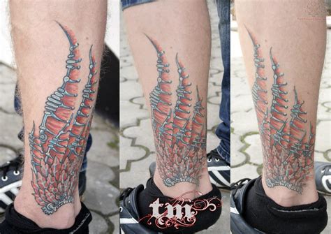 Mechanical Ankle Wing Tattoo