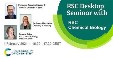 Rsc Chemical Biology Desktop Seminar Featuring Roderich Süssmuth And