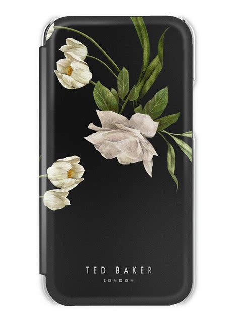 Ted Baker Iphone 12 Mini Elderflower Folio Phone Case Black £3900 At