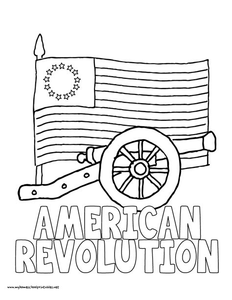 American Revolutionary War Coloring Pages Sketch Coloring Page