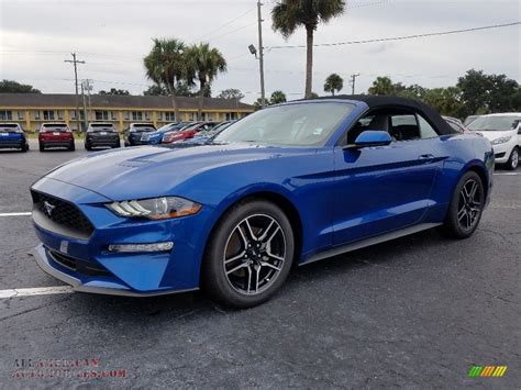 2018 Ford Mustang Ecoboost Convertible In Lightning Blue Photo 6