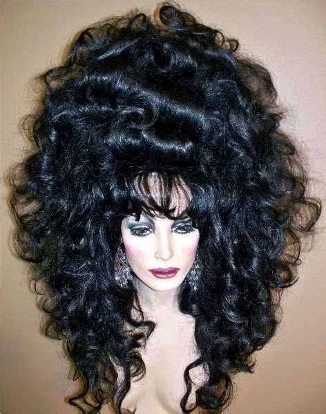 Drag Queen Big Double Wig Teased Out Tall Cher Look Lots