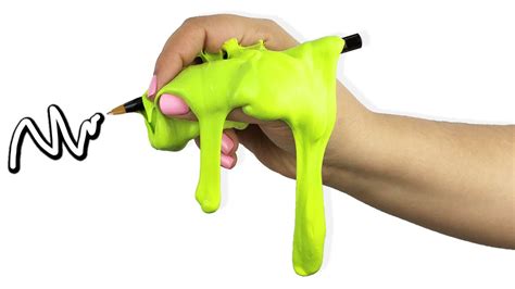 ESCRIBE CON SLIME Decora tus ÚTILES ESCOLARES YouTube