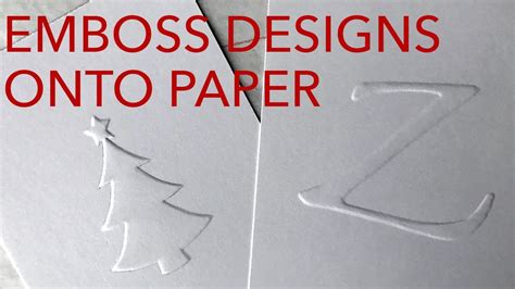 I enjoy this look and use it often How to Emboss Paper with Awesome Designs - YouTube