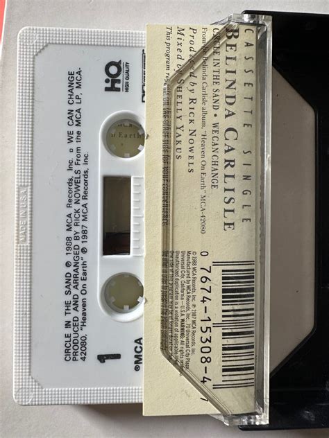 Belinda Carlisle Circle In The Sand Cassette Single Tape Used Borderline Music