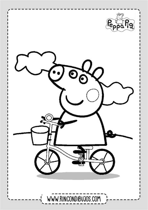 Dibujo Colorear Peppa Pig - Rincon Dibujos