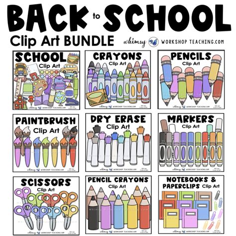 Clip Art Clipart Images Color Black White Back To School Crayons
