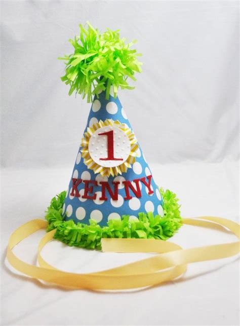 Personalized 1st Birthday Party Hat Boy By Cardsandmoorebyterri 1400
