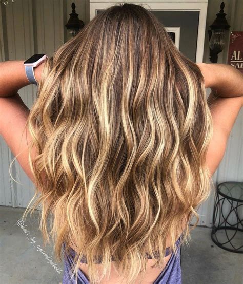 Light Brown Hair With Golden Blonde Balayage Brownombrehair Hair Color Light Brown Brown