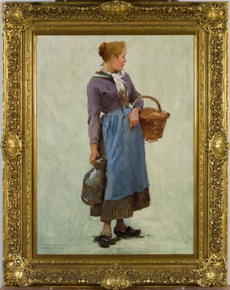 sold price charles sprague pearce american 1851 1914 peasant girl oil on canvas signed