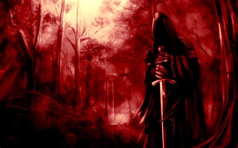 Dark Grim Reaper Horror Skeletons Skull Creepy Weapons Swords