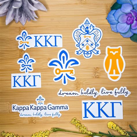 Kappa Kappa Gamma Sticker Pack Kappa Kappa Gamma Decal Kappa Gamma