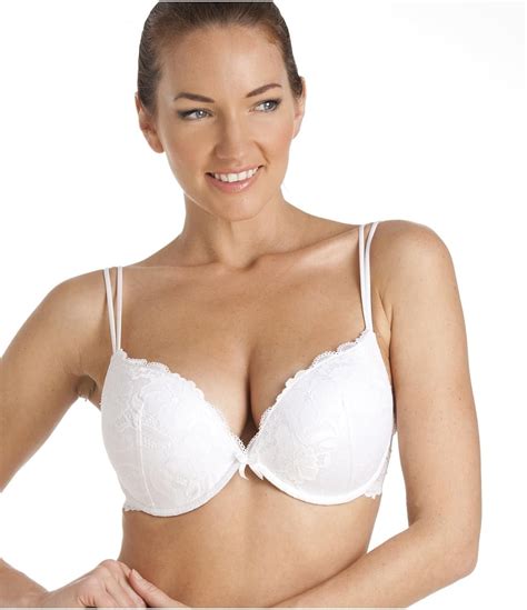 camille super boost padded push up white underwire bra camille