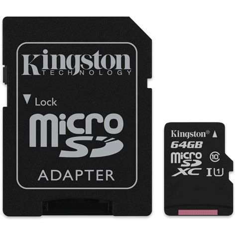 This pny elite microsd card has a 64gb storage capacity, which accommodates large numbers of photos and hours of video. Kingston 64GB microSDXC Memory Card Class 10 with SD SDCX10/64GB