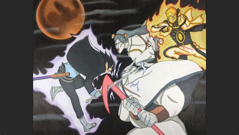Naruto And Sasuke Vs Momoshiki And Kinshiki By Comicsfan97 On Deviantart