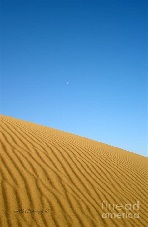 Blue Sky Moon Over Desert Sand Dune Photograph By Mikhael Van Aken Pixels