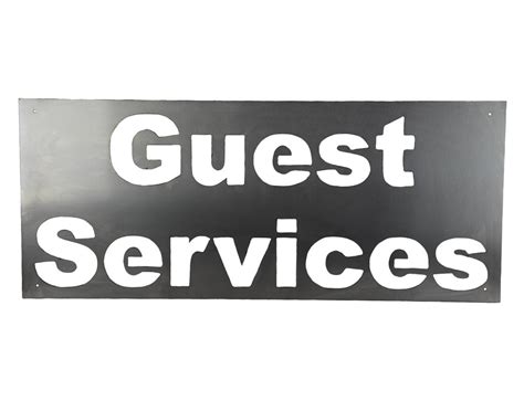 Smw0767 Guest Services Sign Custom Metal Sunriver Metal Works