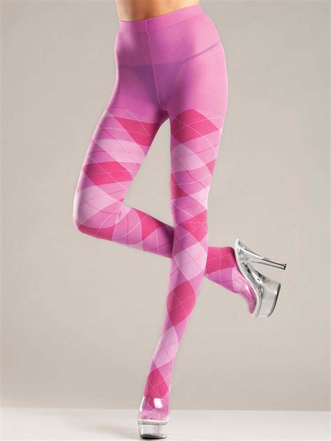 Pink Argyle Tights Angelique