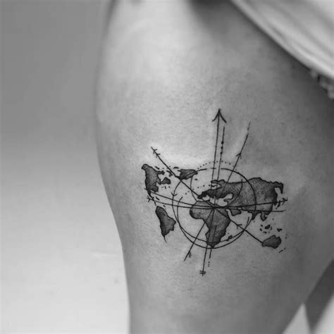 35 best world map tattoo ideas for travel lovers page 2 of 3 tattoobloq world map tattoos