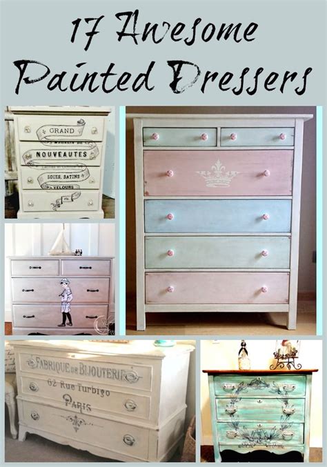 17 Awesome Painted Dressers The Graphics Fairy Refurbished Furniture