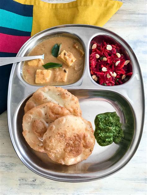 Everyday Meal Plate Malabar Ney Pathiri Paneer Kurma And Beetroot